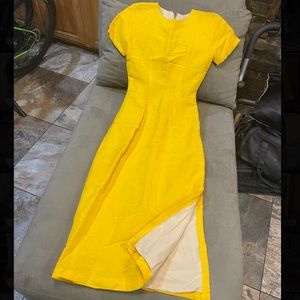 Beautiful Custom Yellow FormFitting Dress w/ Coat